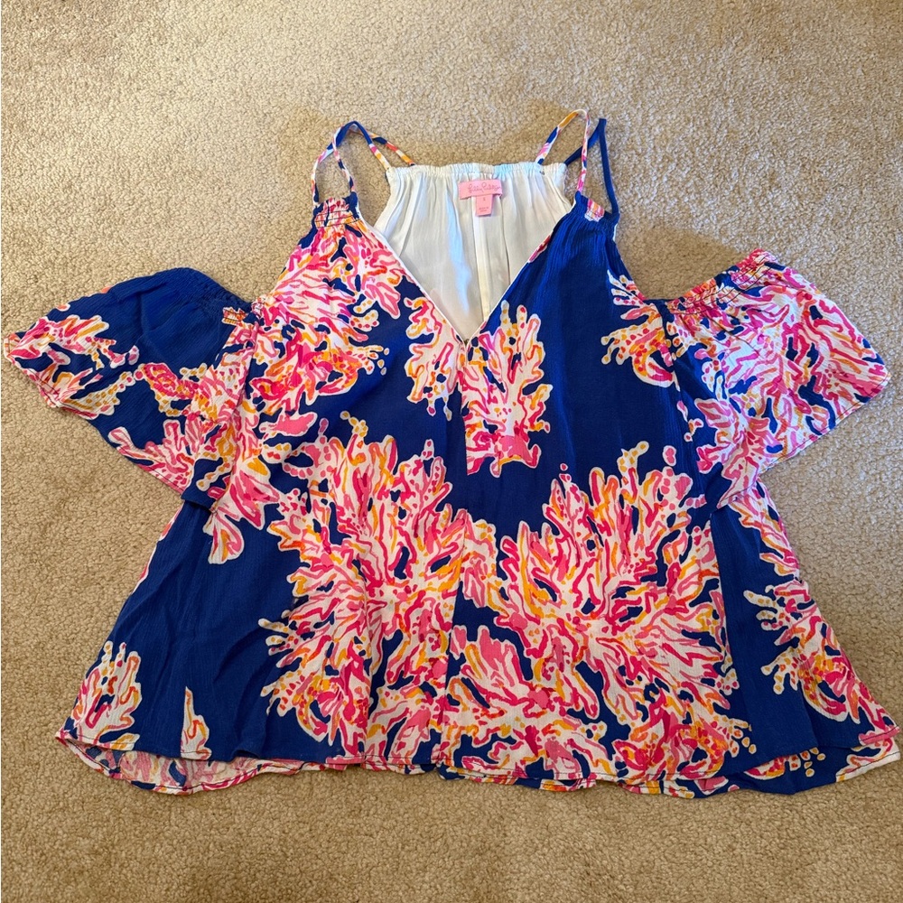 Lilly Pulitzer Bellamie Cold Shoulder Top